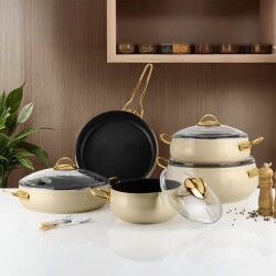 Lines 9 Parça Seramik Güveç Set