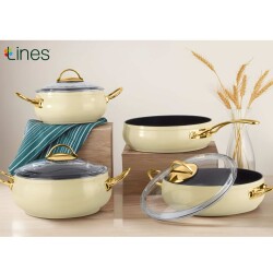 Lines 7 Parça Seramik Güveç Set
