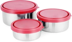 Yonca 6 Parça Çelik Saklama Kabı (14Cm -16Cm -18Cm)