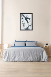 Allegro Çift Kişilik Premium Nevresim Seti Mavi-Gri