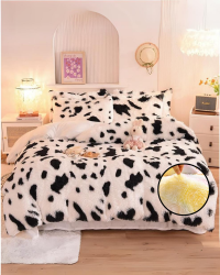 Peluş Çift Renk Nevresim Takımı Çift Kişilik