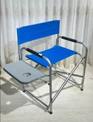 Folding Picnic Chair with Cup Holder - Blue