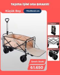 Katlanır Taşıma Arabası Vagon Küçük/Orta/Büyük Boy