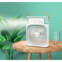 Air Cooler Buzlu Hava Üfleyen Led Işıklı Usb Taşınabilir Fan      