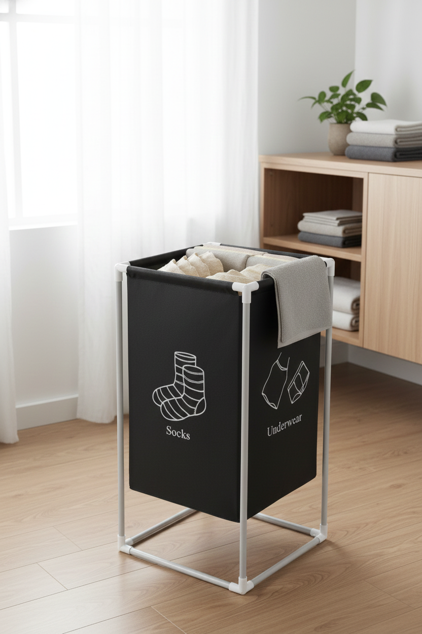 YH6663Tek Gözlü Kirli Çamaşır Sepeti