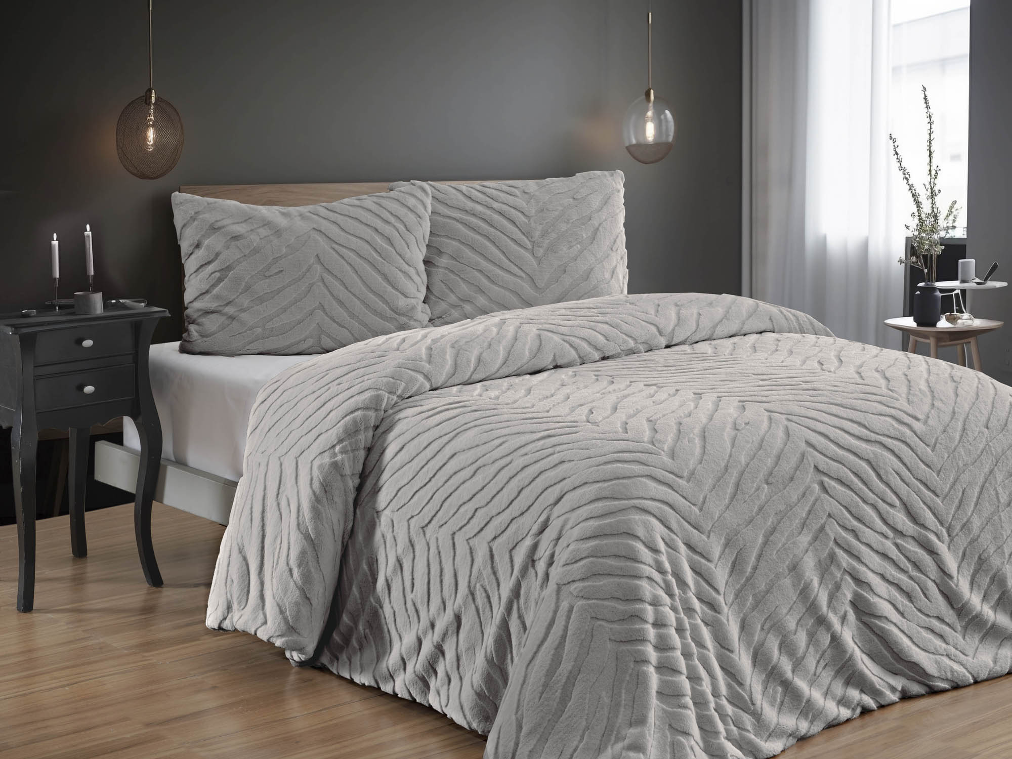 Merinos Kürk Comferter Set