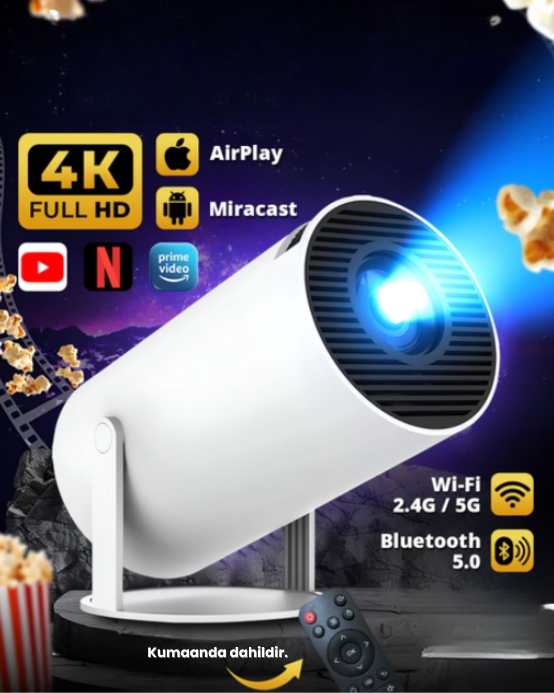 Andowl PR90 Akıllı Android Projektör