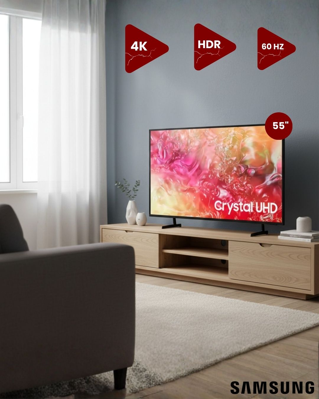 Samsung 55  4k crystal uhd televiyon