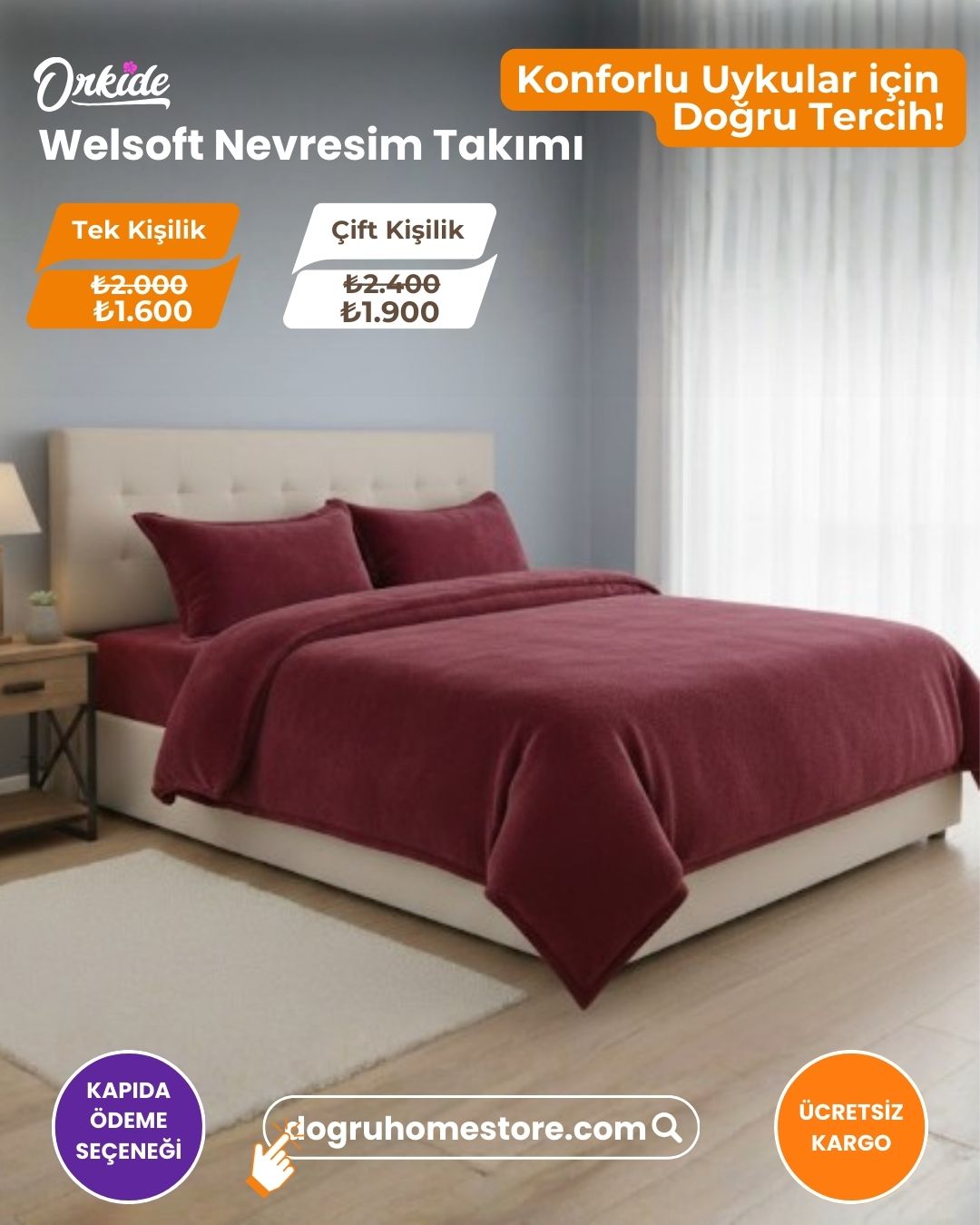 Welsoft Nevresim Takımı Tek Kişilik
