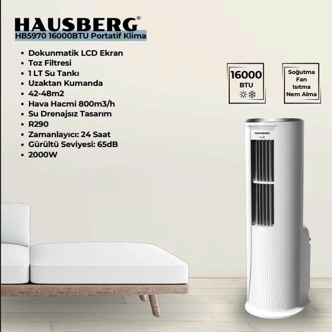 Hausberg HB5970 16000BTU Portatif Klima