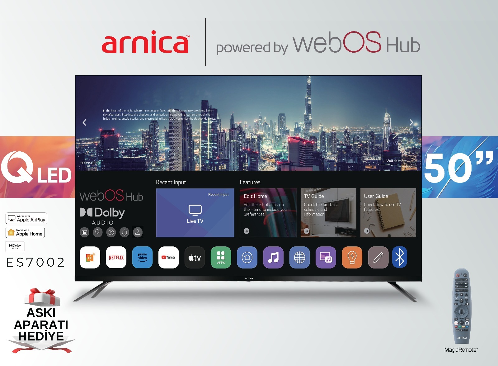 ARNICA ES7004 65'' QLED WEBOS TV