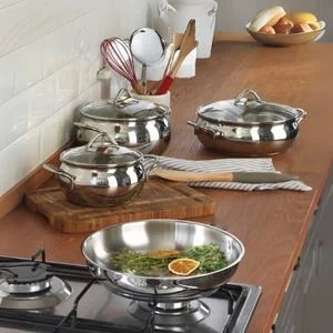 KORKMAZ A1800 9 P.CELIK TENCERE SETI