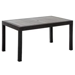 HENIVER 90X150 CAMSIZ MASA KAHVE-GRI